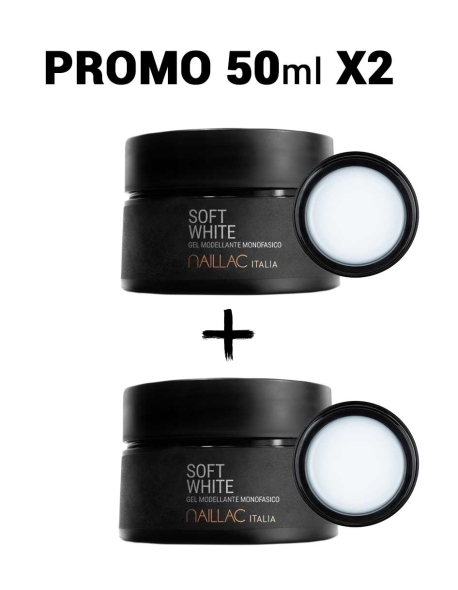 Gel Modellante Soft White UV/LED 50ml X2